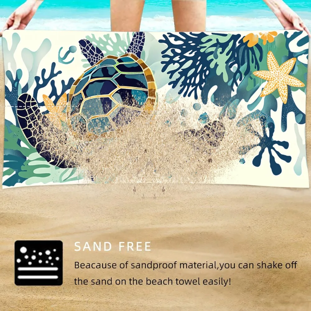 

Starfish Lightweight Beach Towel Large Capacity Holiday Portable Seaside Towel Backpack Cartoon Drawstring Bag Pool