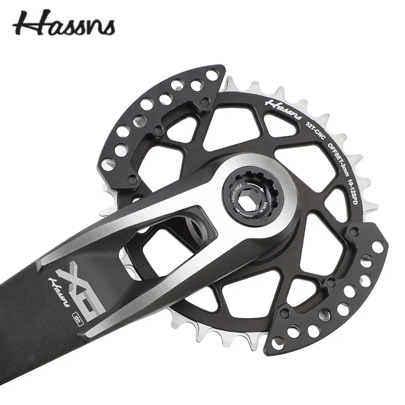HASSNS Mountain Bike Chainring Crown 32 34 Teeth With Bicycle Sprocket Rotor Crankset 0/3 Degree Single Chainring For NX XO