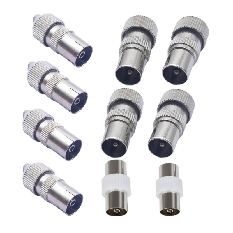 

Satellite Antenna Connectors for Coaxial Cable Extension Repair, 4pcs Male & 4pcs Female Adapters with 2xCouplers