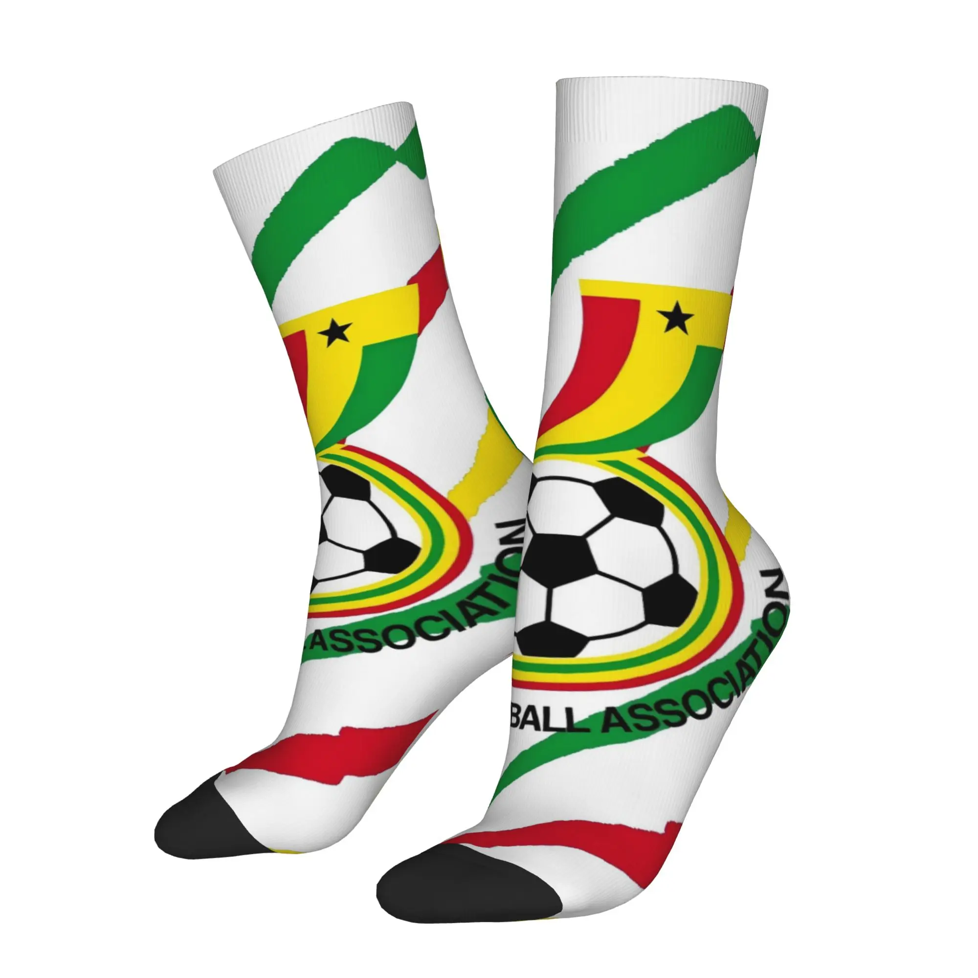 Happy Funny Ghana Vintage Harajuku  Hip Hop Novelty Pattern Sock Match Day Essentials