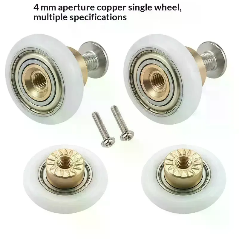 Pcs Shower Door Rollers Runners Wheels-Replacement Part Bathroom Glass Door Sliding Shower Door Roller Dia 20/23/25/27mm 4