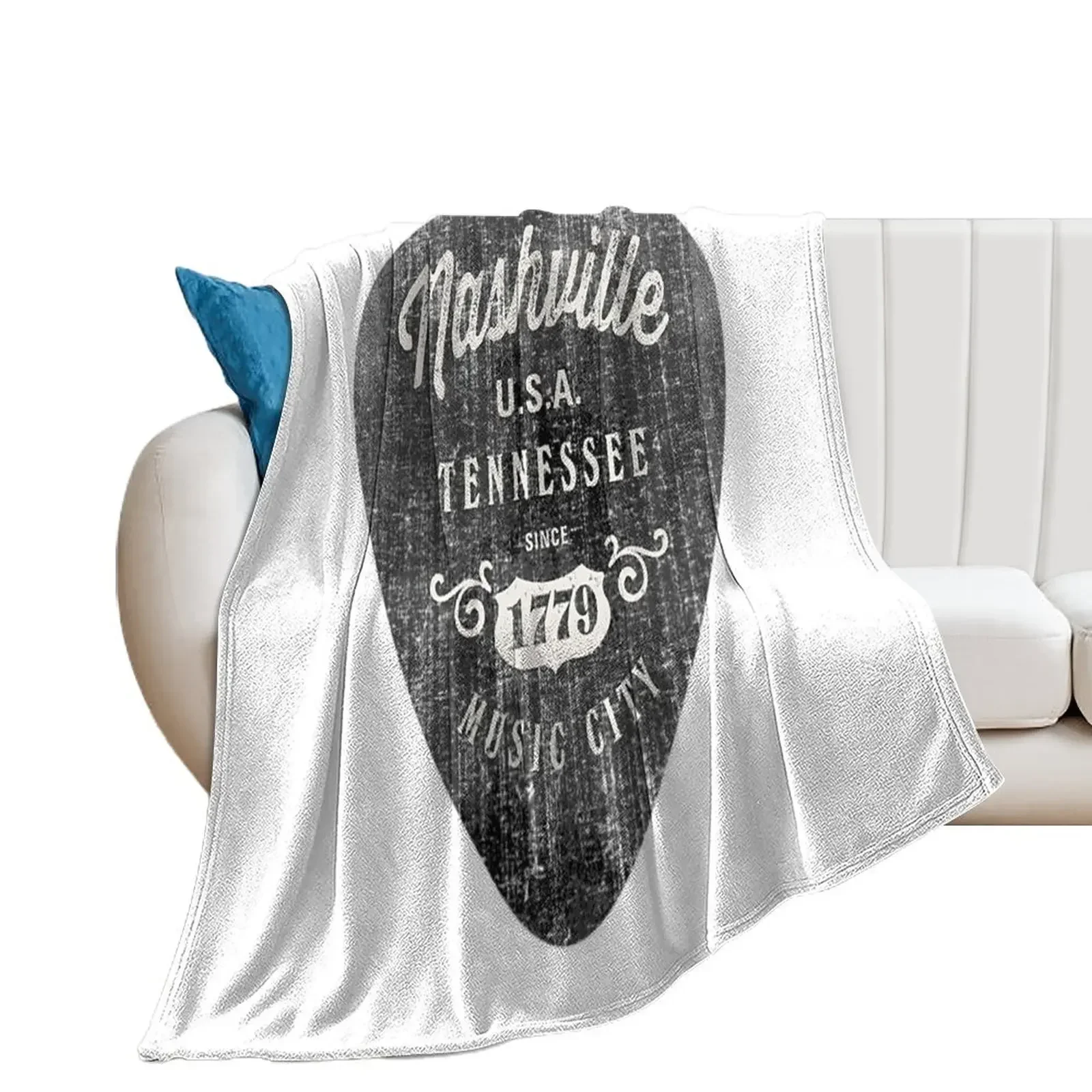 

Nashville T-ShirtNashville Music City USA Vintage Throw Blanket warm for winter Sleeping Bag Blankets