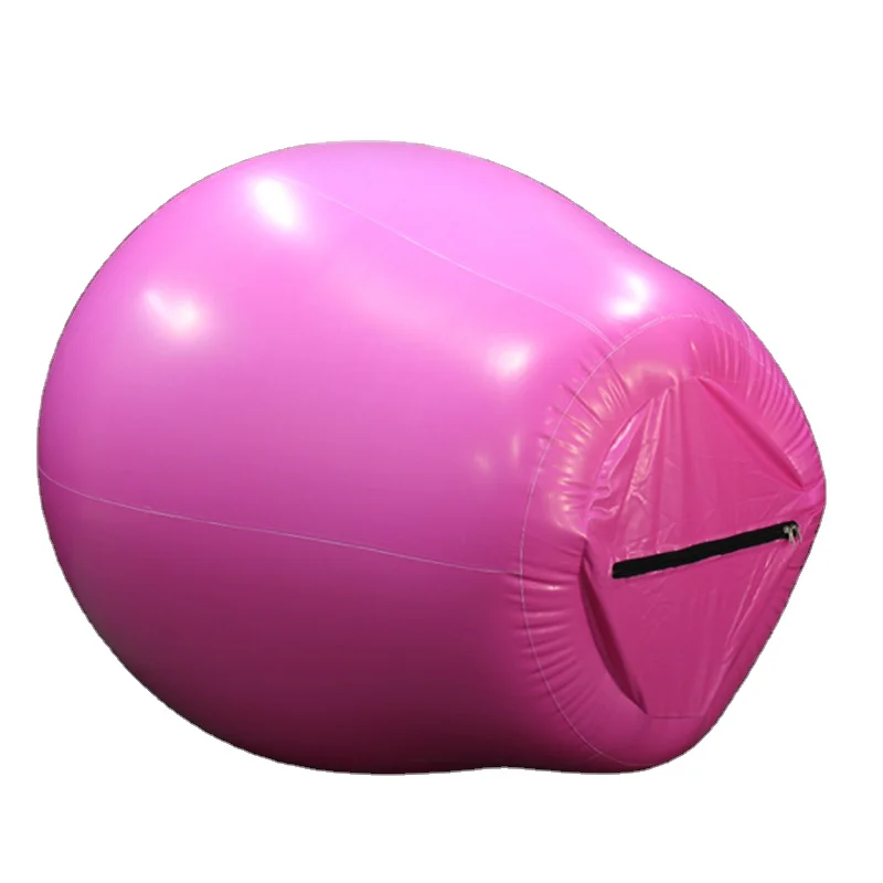 Inflatable Pink Tube Balloons Squeaky Rolling Suit Balloons Custom Inflatable Stress Bag