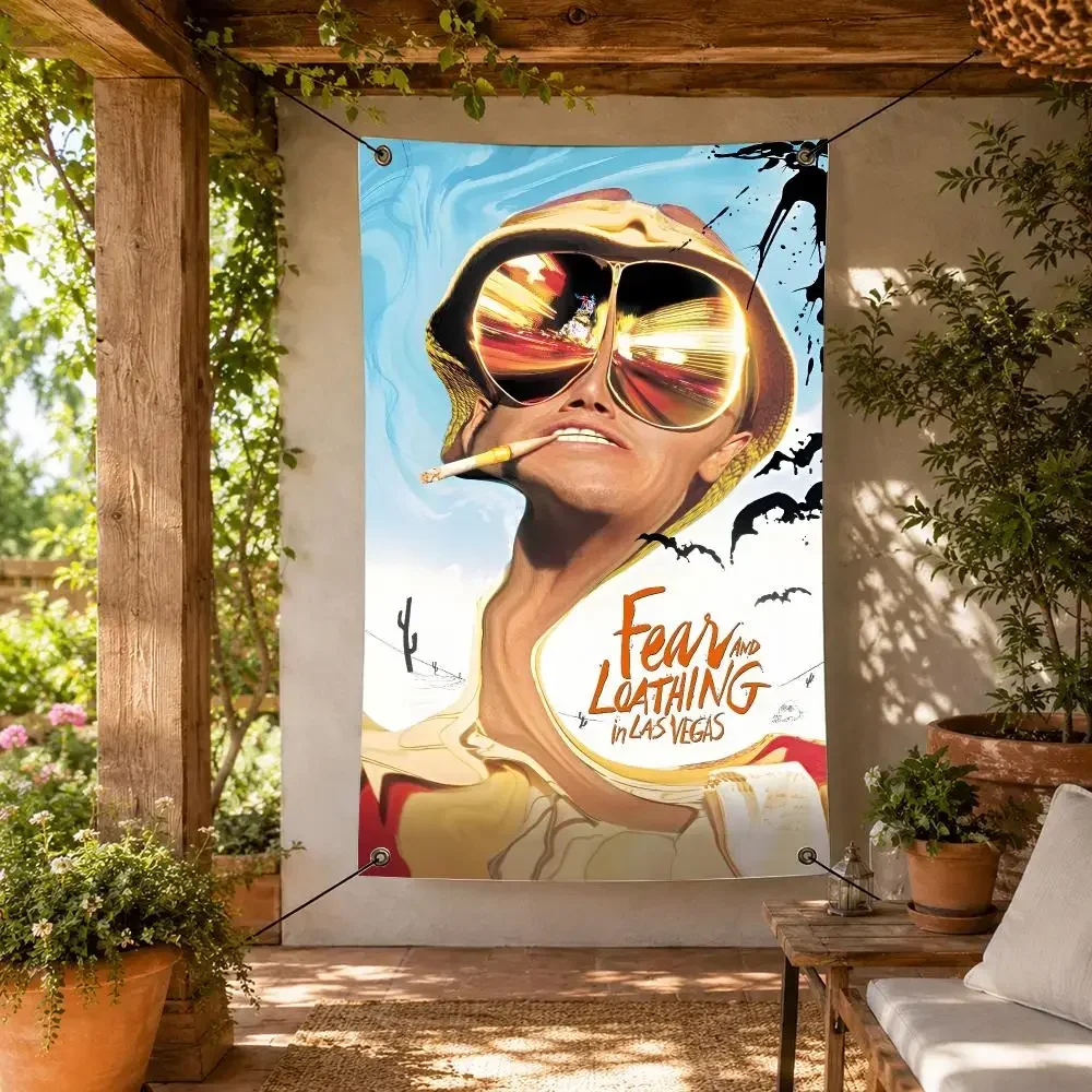 Band Fear and Loathing in Las Vegas Flags Decorative Banner for Indoor Outdoor Wall Garden Yard Porch Patio Home Party Decor