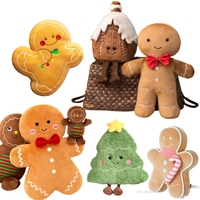 Christmas Tree Santa Cushion Stuffed Cartoon Dolls Snowman Deer Socks Boots Holiday Attire Girls Toys for Xmas Super Soft Deocr