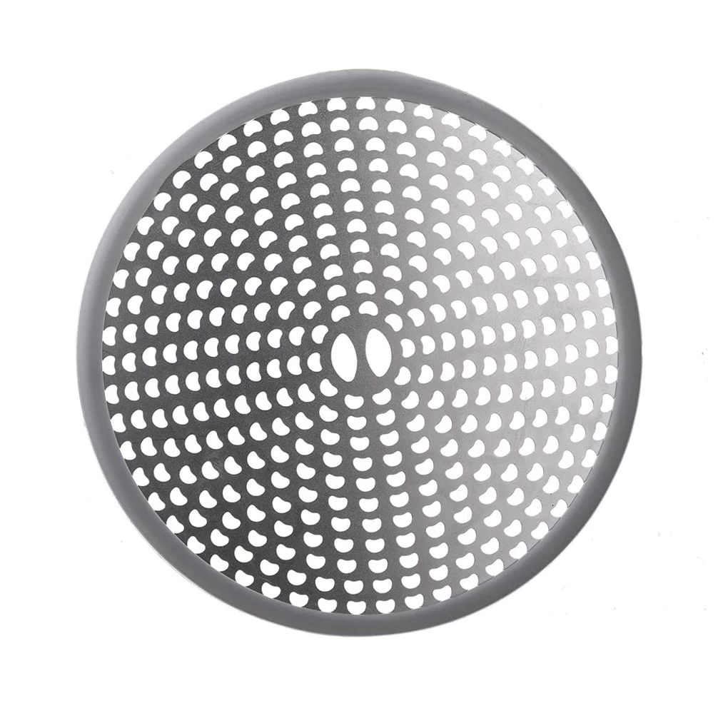 Stainless Steel Shower Floor Drain Net Cover Non Slip Sink Crescent Hole Filter Hair Catcher Stopper Bathroom Hardware