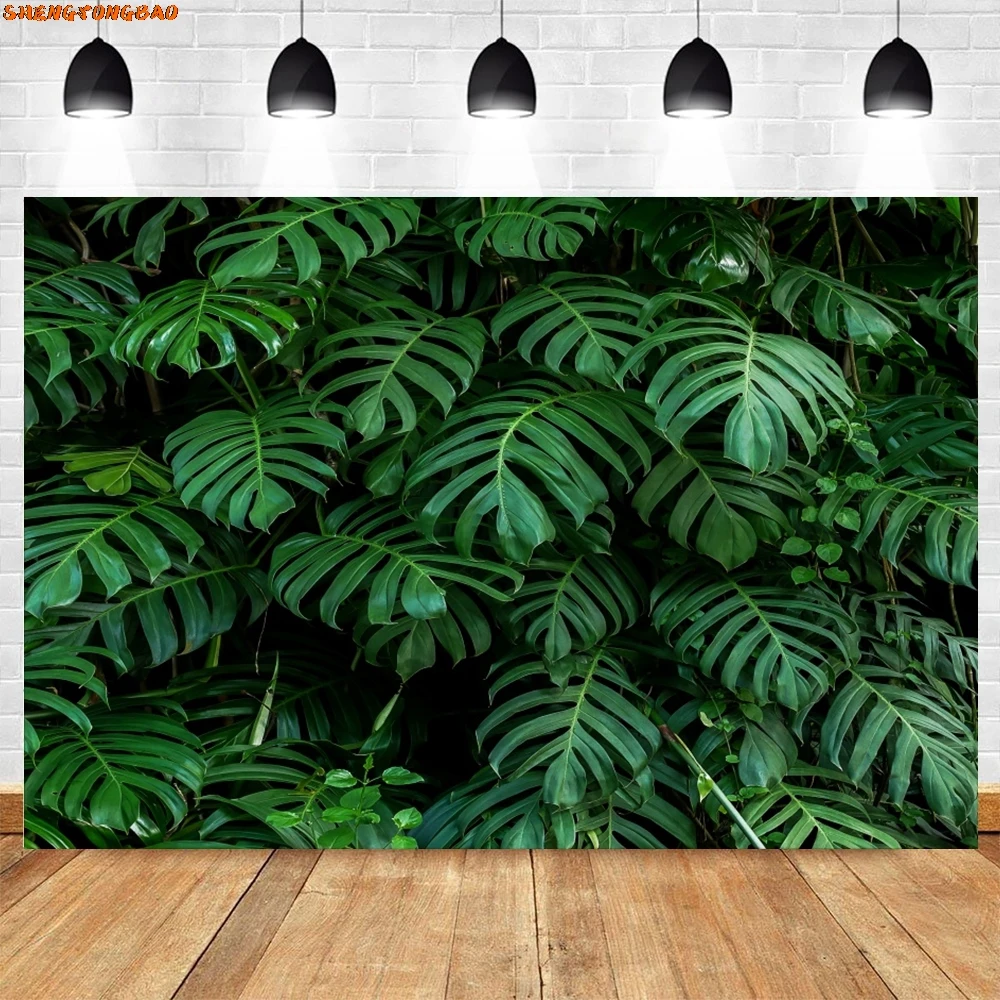 Arrière-Plan de Photographie de Jungle Tropicale, Safari, Feuilles Vertes, Printemps et Été, Mariage, ixd'Anniversaire, Baby Shower, Accessoires Photo