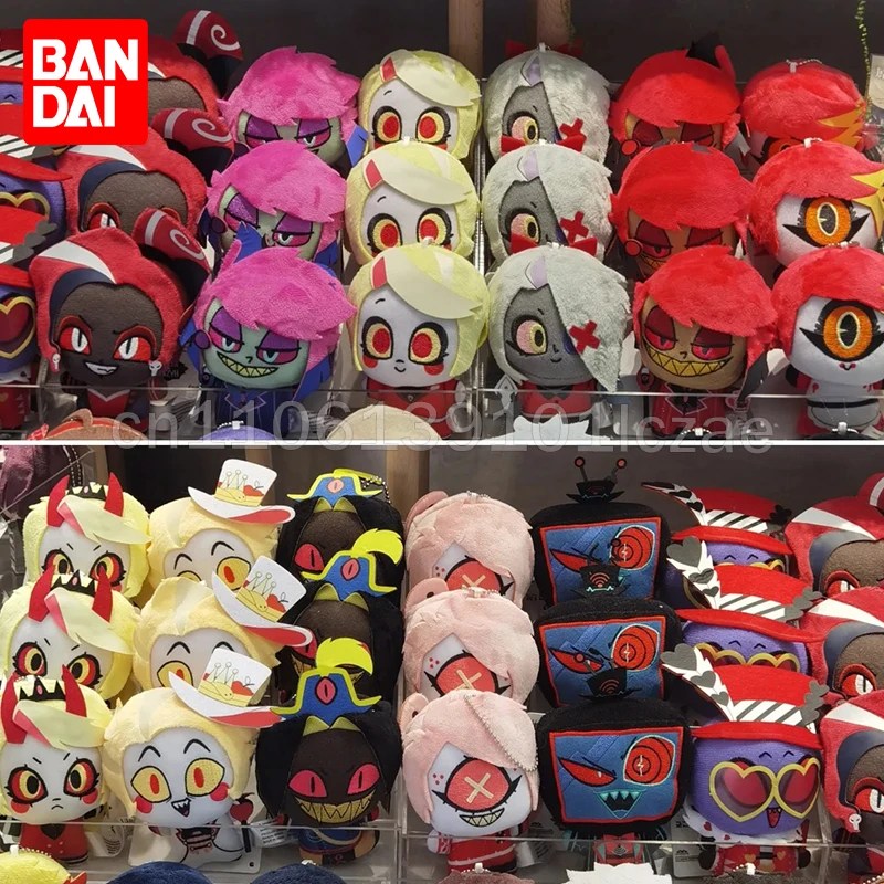 

Original Bandai Hazbin Hotel 11cm Angel Dust Husk Sir Pentious Egg Boiz Anime Peripherals Short Plush Stuffed Doll Pillow Toy