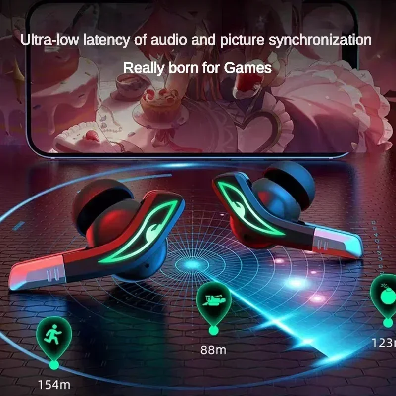 

Latency Bluetooth Wireless Headphones HiFi Music Earphone 15 Hours Play time Earbuds with Mic for Phone Gamer Headset Low