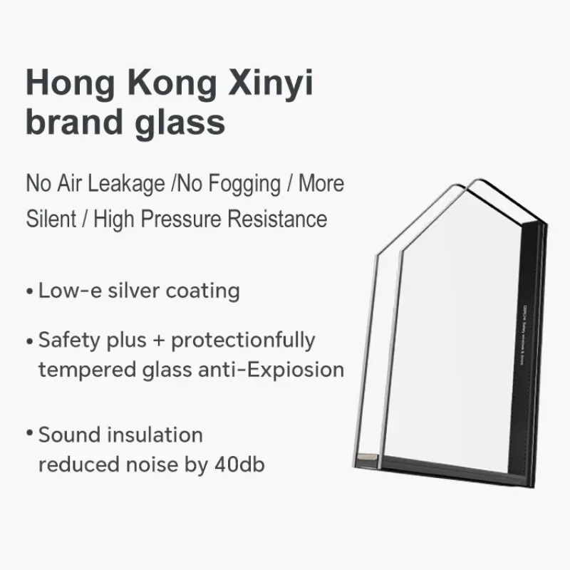 AS2047 SAMPLE Windows Modern Soundproof Hurricane Proof Aluminum Alloy Framed French Double Glazed Casement Windows