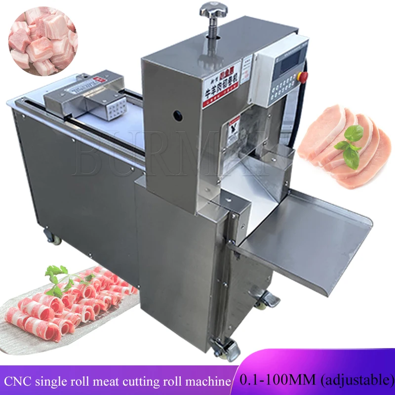 Automatic CNC Single Cut Mutton Roll Machine Electric Beef Meat Slicer