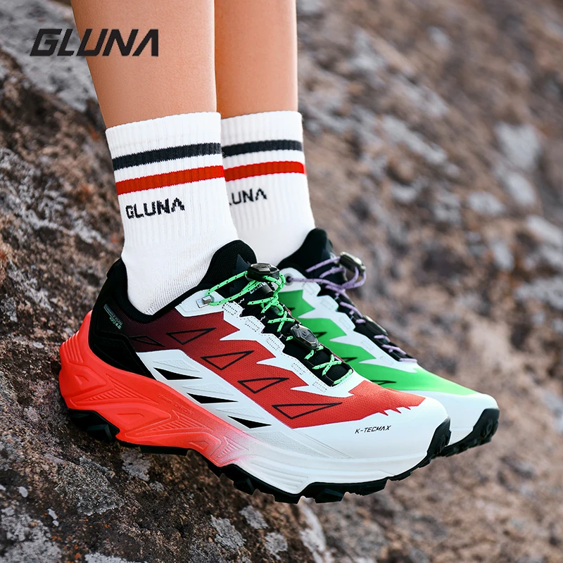 GLUNA Outdoor Off-Road Running Shoes For Men And Women Breathable Anti Slip Hiking Shoes Anti Slip Wear-Resistant Running shoes