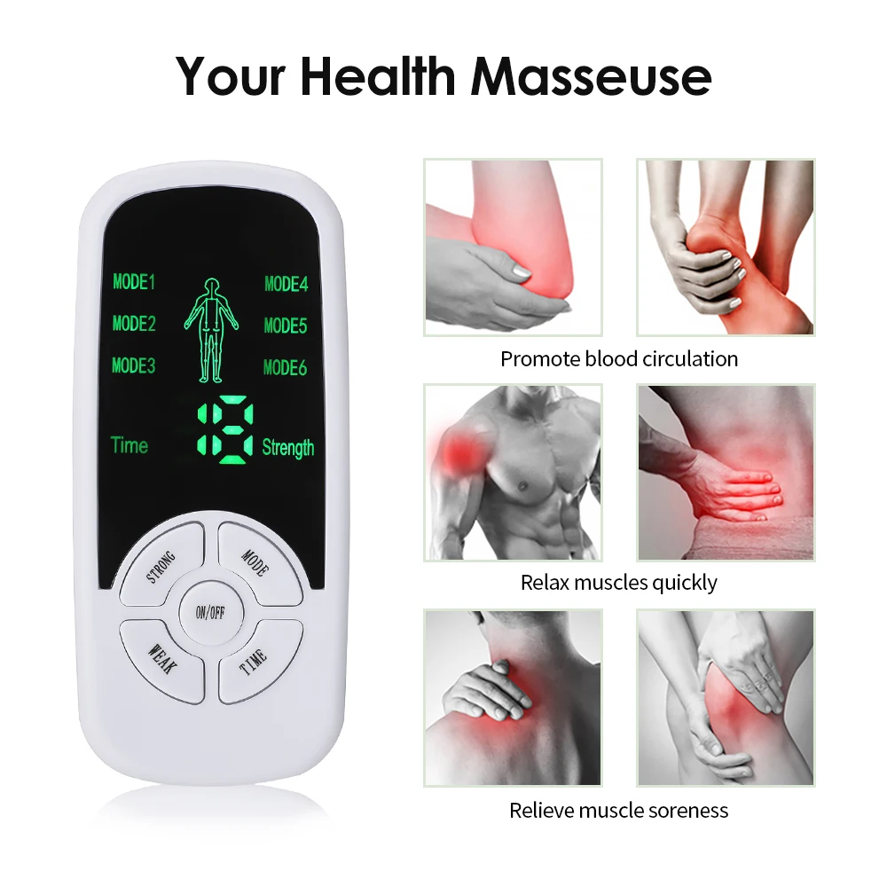 Home Use Tens Unit Massager for Body Back and Shoulder Electric Muscle Stimulation EMS Accupuncture Meridian Cervical Massage