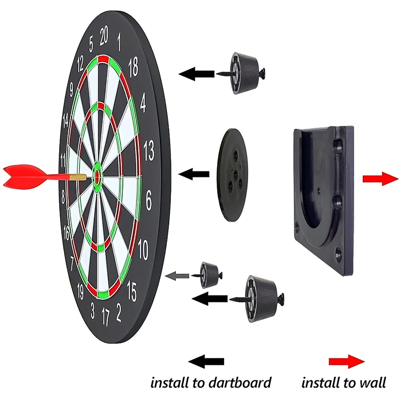 Sisal Dartboard Hanger Dartboard Mounting Bracket Kit Hardware Kit Screws Wall Hanging Dart Accessories