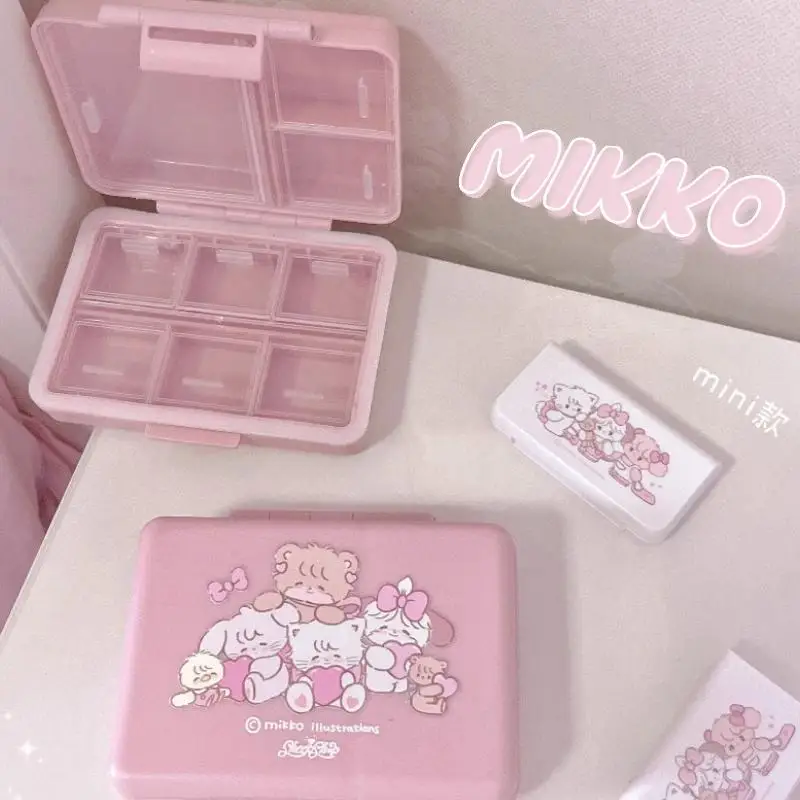 Kawali Mikko Mousse Souffle Cammy Latte Medicine Box Storage Box Cartoon Sealed Box Portable Moisture Proof Packaging Box Girl