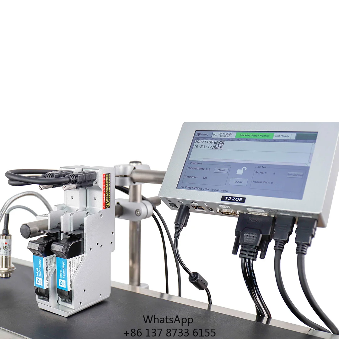 

High Performance DOCOD T220E-1 TIJ Online Thermal Inkjet Coding Printer For Barcode/Label/Logo/QRCode/Date/Batch Number