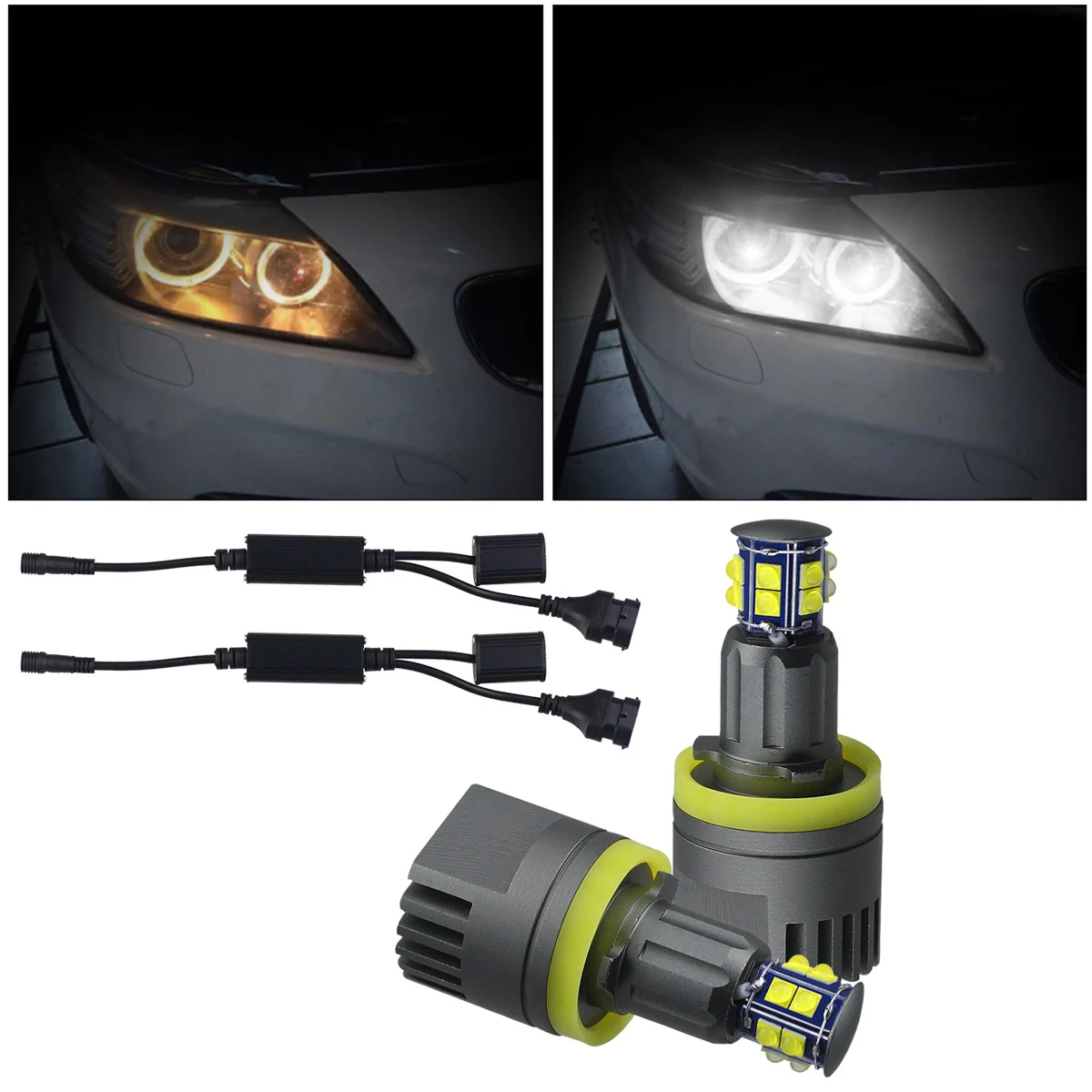 2PCS E92 120W H8 LED Angel Eyes Fog Light Halo Ring Headlight for BMW E60 E61 E63 X5 E70 X6 E71 E90 E91 E93 M3 E89 E82 E87