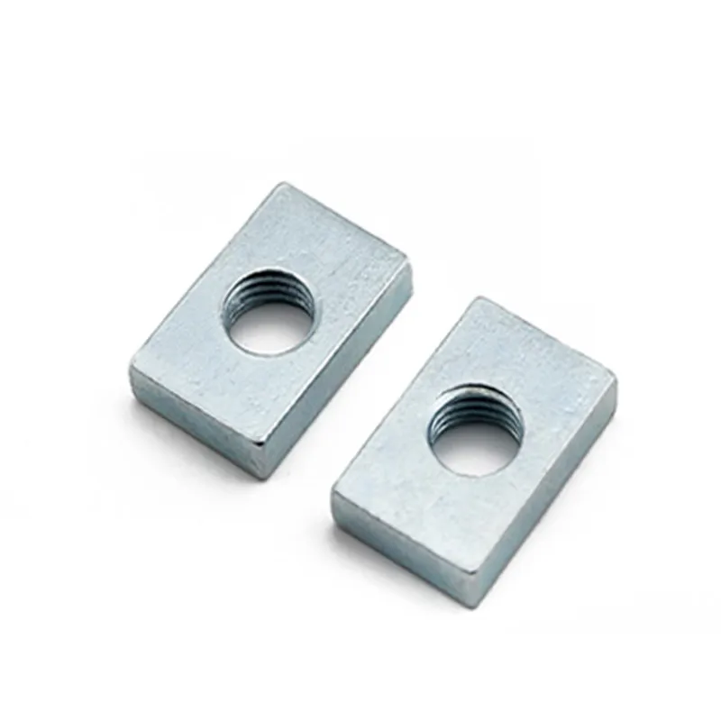10/ 50pcs Square Nut M3 M4 M5 M6 M8 Zinc-Plated Carbon Steel Thin Rectangular Nuts Slider Block for Aluminum Profile Accessory