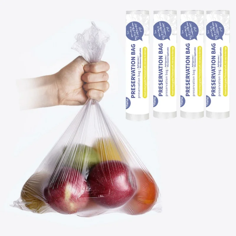 Food-Grade Disposable Storage Bags for Fruits & Vegetables - Microwave Safe Refrigerator Freshness Bags Food Packaging Kitchen