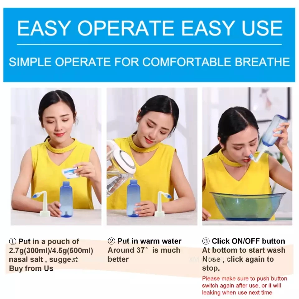 Nasal irrigator, adult and child sinusitis nasal cleaning kit, nasal cleaner, nasal irrigator