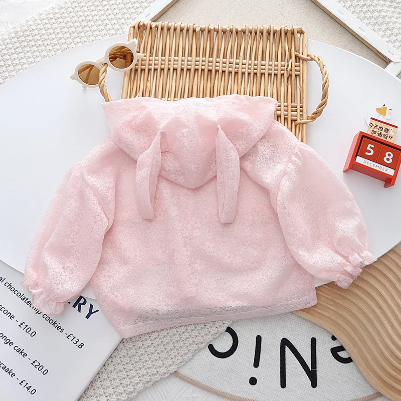 2025 New Girls Sunscreen Coat Summer Clothes Children Lightweight Breathable Air Conditioning Jacket Cute for Baby Girls