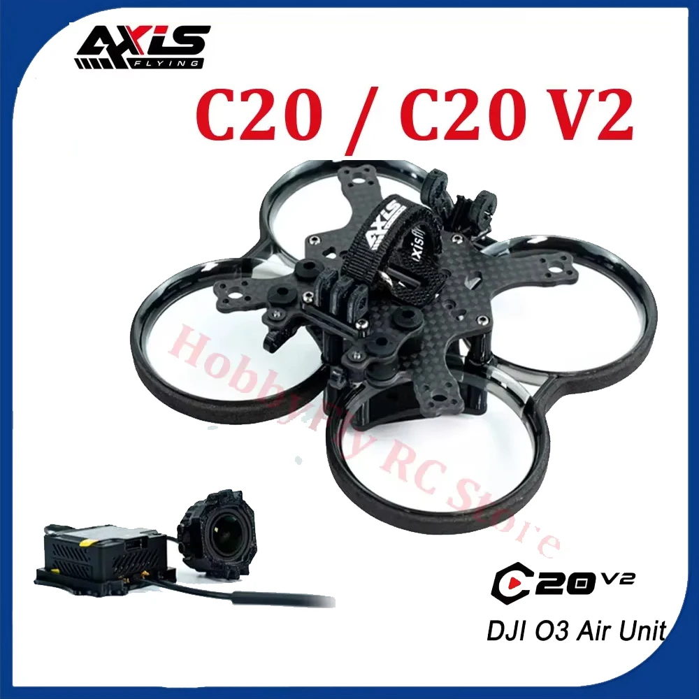 AXISFLYING CINEON C20 / C20 V2 Drone Frame KIT Support O3 Air Unit Anti-shake For RC FPV Drone 2 Inch Indoor Cinewhoop