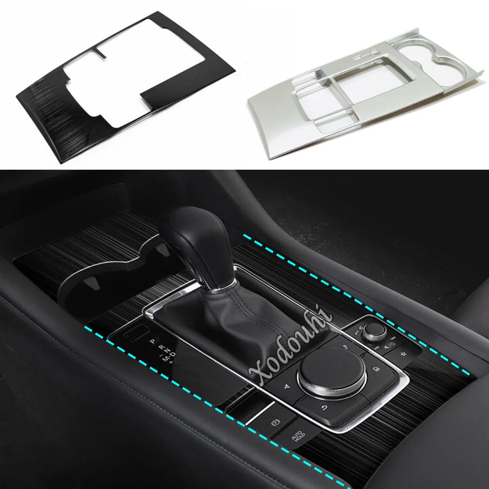 

Для Mazda 3 Mazda3 Axela M3 2019 2020 2021 2022, автомобильная наклейка, Стайлинг, средний передний багажник переключения передач, весло, чашка, лампа, рамка, отделка