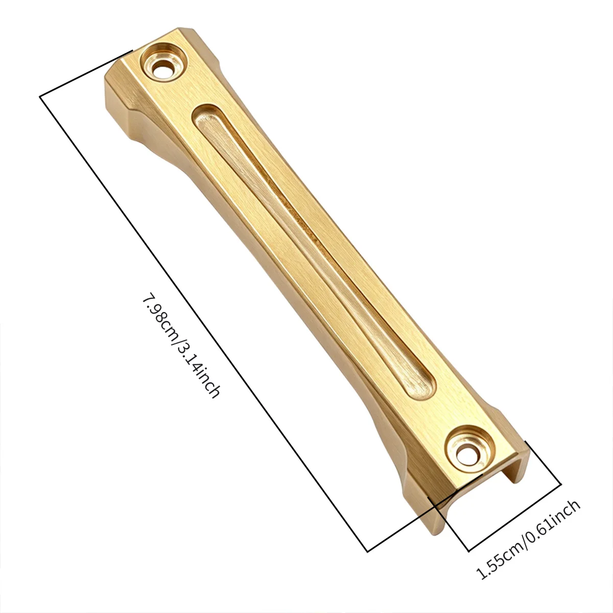 Brass Chassis Reinforcement Cross Beam For 1/10 RC Car R1001-R1006, CNC Brass Cross Beam Chassis Brace Frame Upgrade Accessories