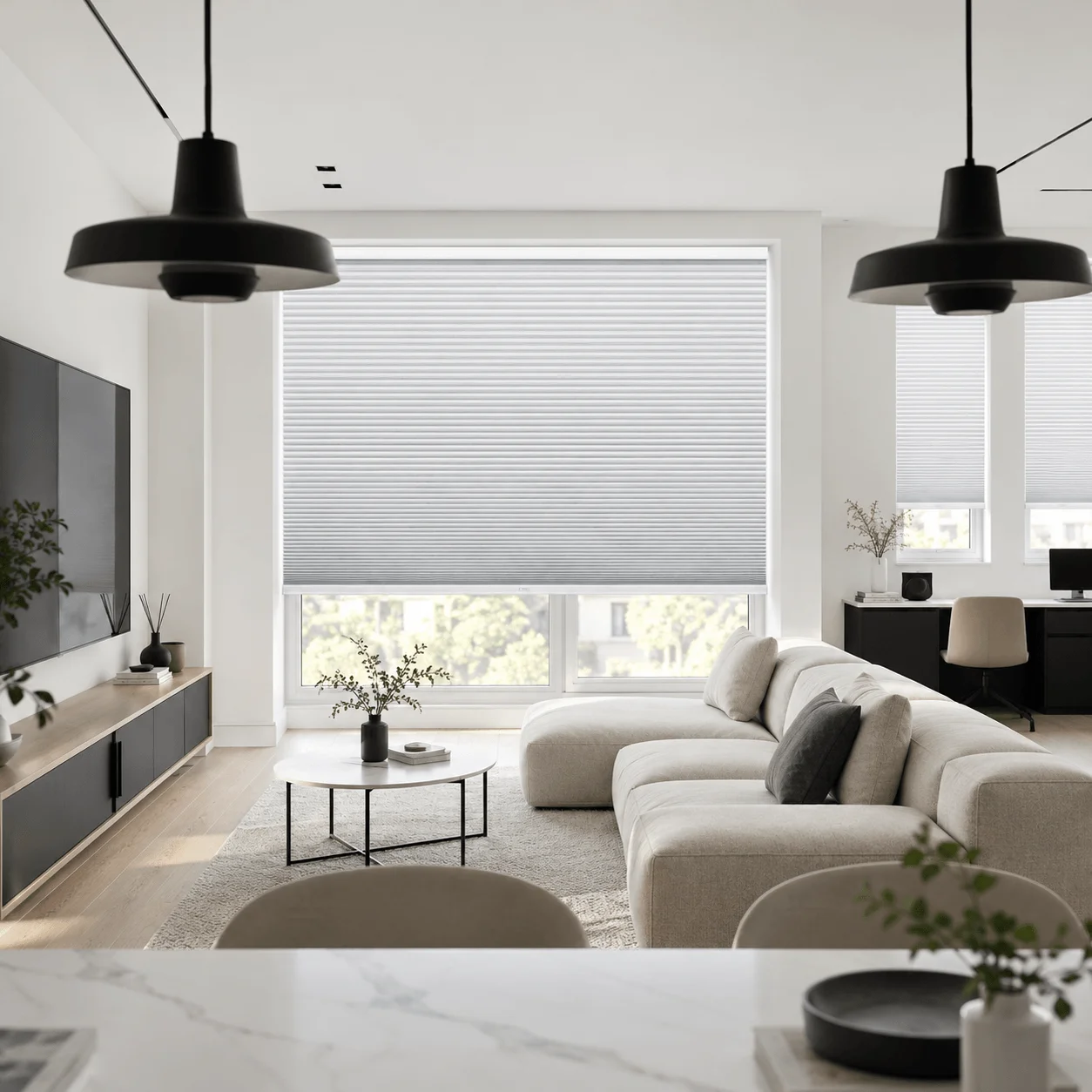 Honeycomb Blinds 100% Blackout Curtain Cellular Shades No Drilling Lower Open Blind for Windows Doors Home Decoration Custom