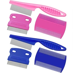 3 Pcs/set Pet Comb Pet Tear Stain Remover Dog Grooming Comb Gently Removes Mucus and Crust Small Lice Flea Combs Cats Supplies