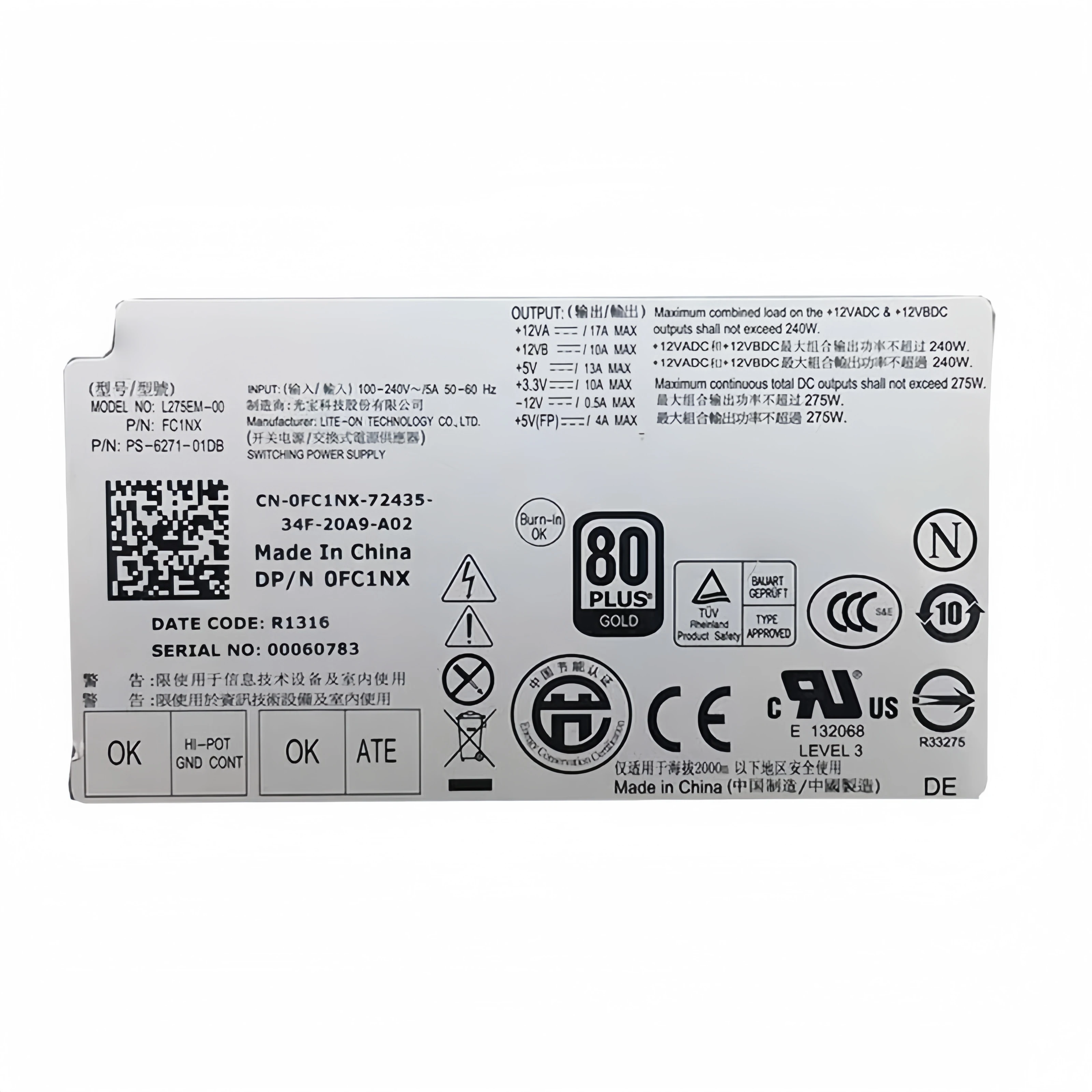 جديد PC امدادات الطاقة ل HP OptiPlex 390 790 990 3010 7010 9010 L275AM-00 AC275EM-00 H275AM-00 B275AM-00 FC1NX AC/H/L265AM-00