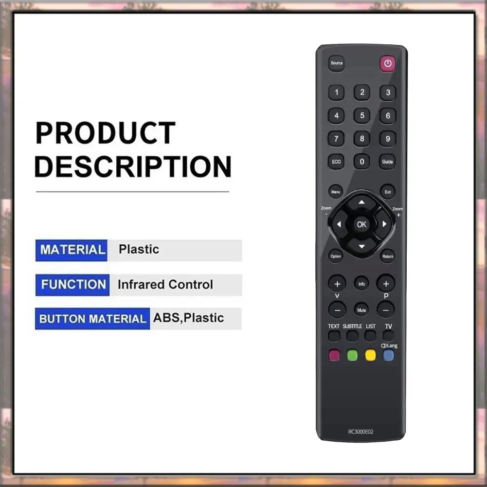 BAAZ HOT RC3000E02 Замените пульт дистанционного управления для телевизора TCL L19E4103 L40E3000F L40E5200F L46E5300F L48F3300F L24D3260F L24D3270 L32D326