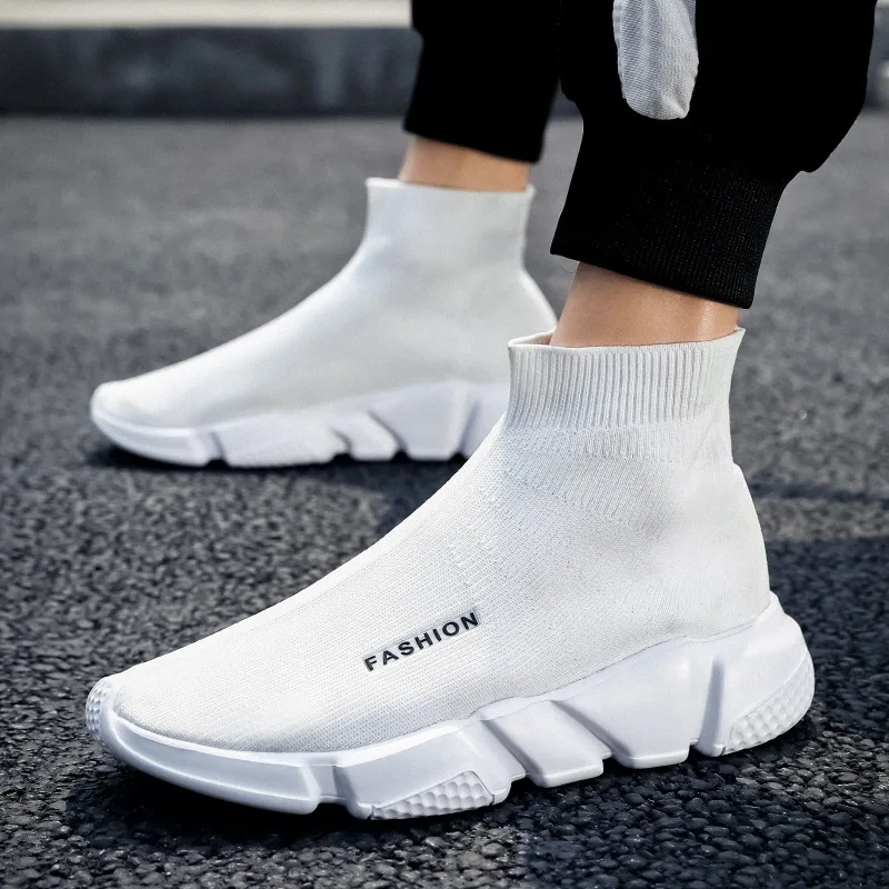 Socks Shoes for Men Black Sneakers Light Breathable Women Runing Shoes Outdoor Platform High Top Men Shoes New Unisex Sport Shoe