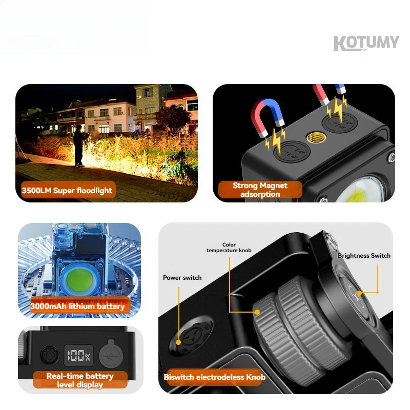 

Long Battery Life Camping Lantern, Multifunctional Portable Outdoor Light for Camping Hiking