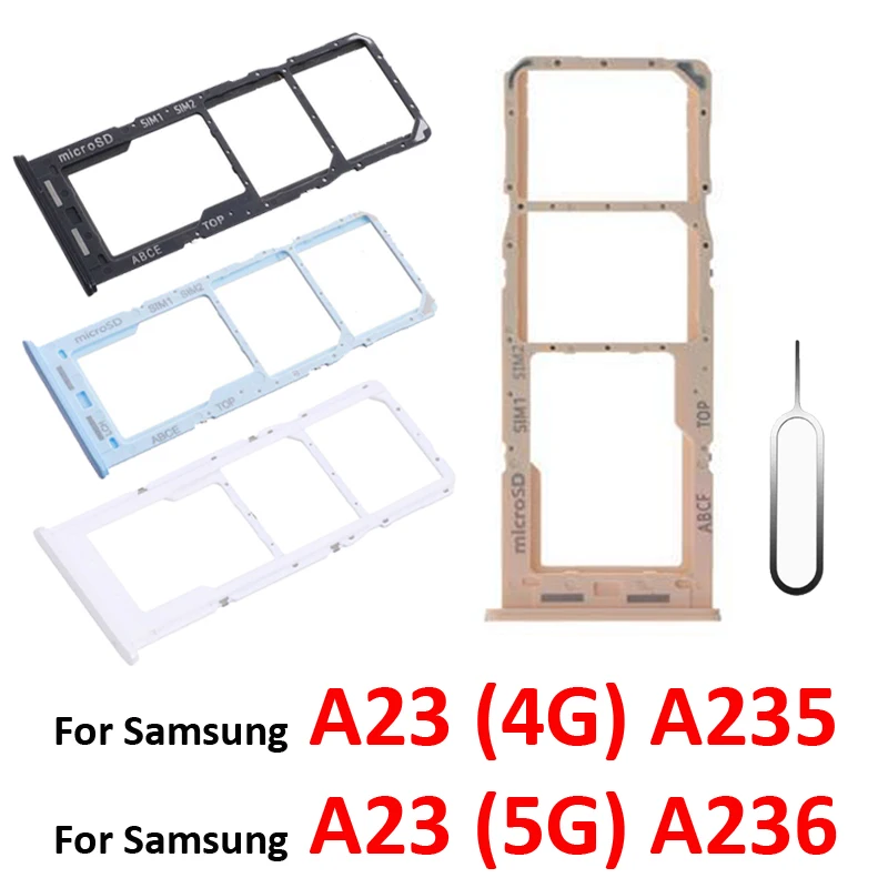 For Samsung A23 A235 A235F A235M Phone New SIM Chip Tray Slot Adapter SD Card Holder Pocket For A23 5G A236 A236B A236U