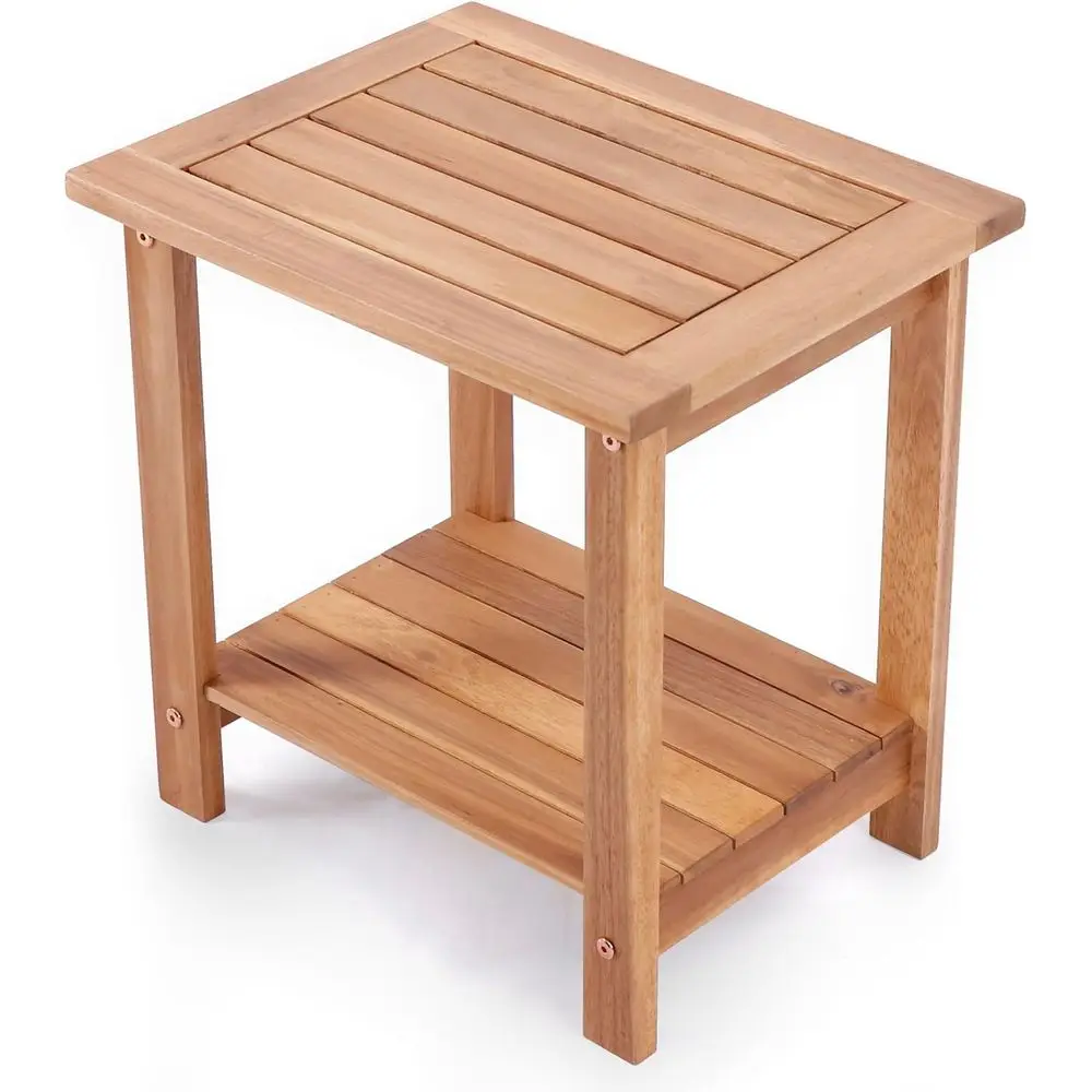 

Double Adirondack Side Table, Weather-Resistant Recular End Table or Patio, Garden, Lawn, and Living Room. Ideal as a Stylish In