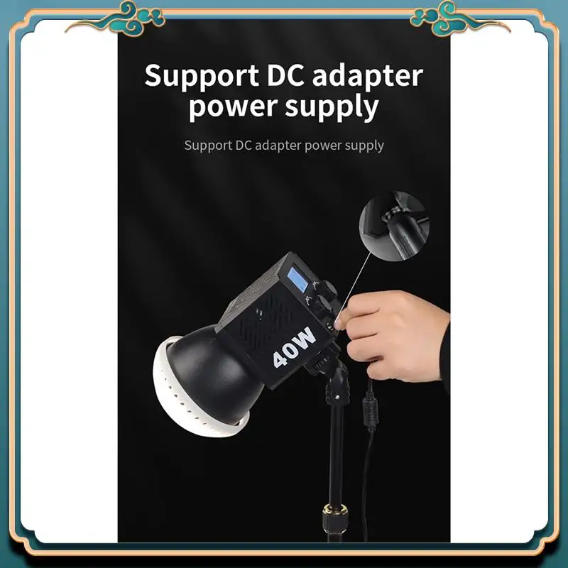 (M60ハンドルフォトスタジオライトCOBバイカラーCCT 2500-6500K CRI 95以上 TLCI 97以上 EUプラグ)