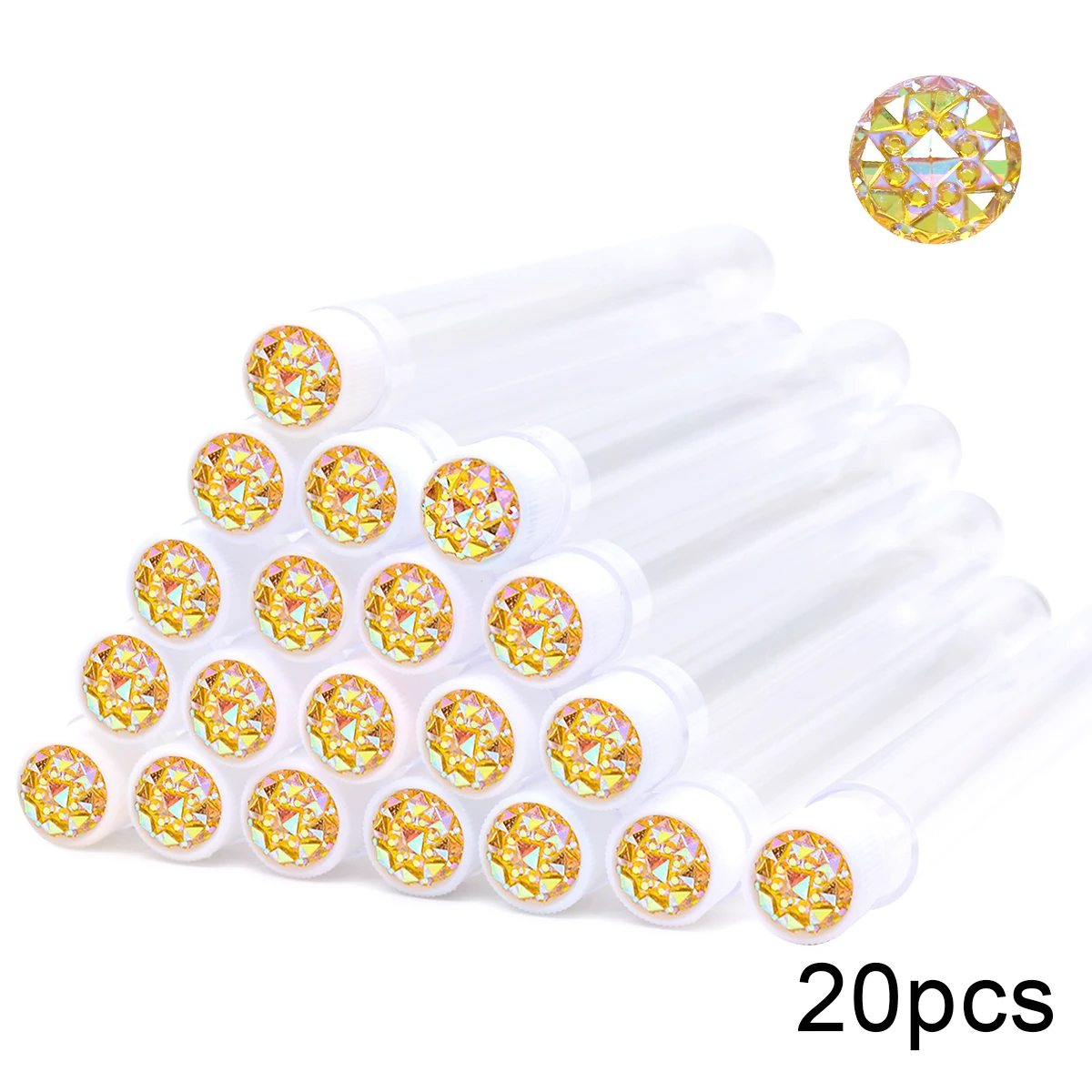 20pcs Empty Eyelash Brushes Tubes
