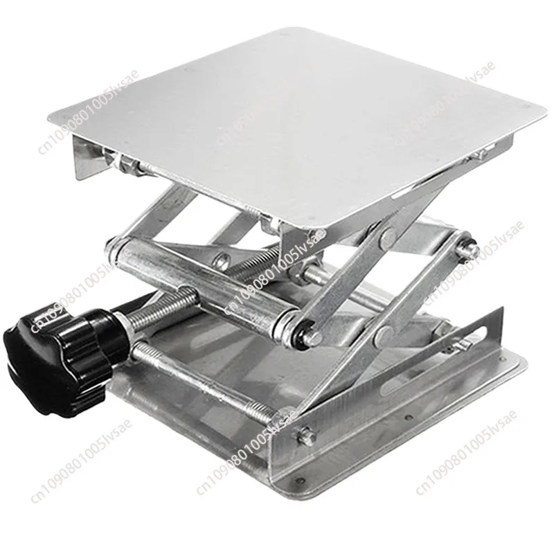 Laboratory manual stainless steel lifting table 100x100mm small lifting platform