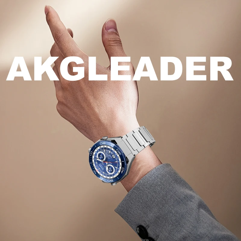 Akgleader-チタン磁気時計ストラップ、ソフトスポーツブレスレット、Huawei Watch gt 5 pro、46mm、22mm