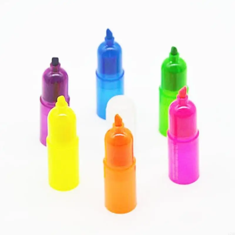 U75B 6 Pcs Highlighter Markers Bible Marker Pen Brush Pen Splicing Highlighter Pen Art Markers for Learning Working