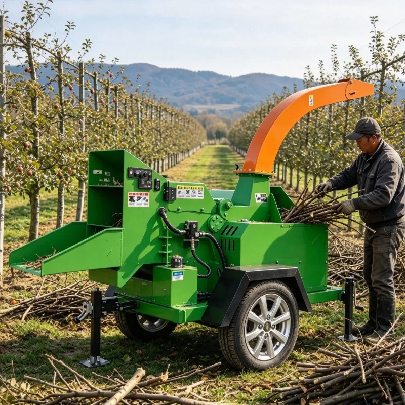 High Efficienc Portable Wood Crusher Log Chipper Garden Shredder Branch Crusher Petrol Wood Shredder Machine for Farm Yard 100mm