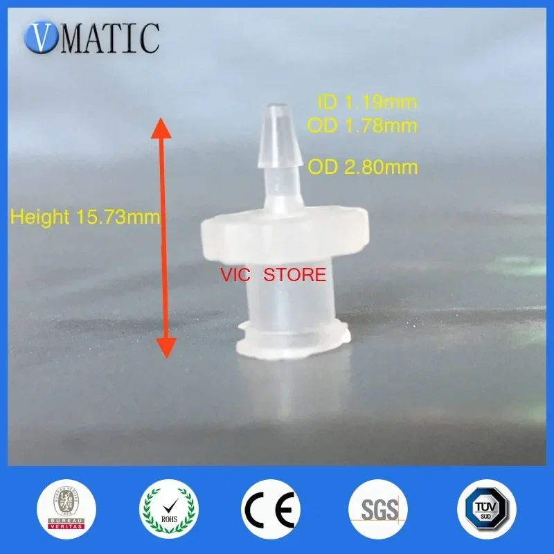 ‌100Pcs 1/16" Barb Luer Adapter | Free Ship ( PP Fast Connector for Lab Syringe Pump)‌
