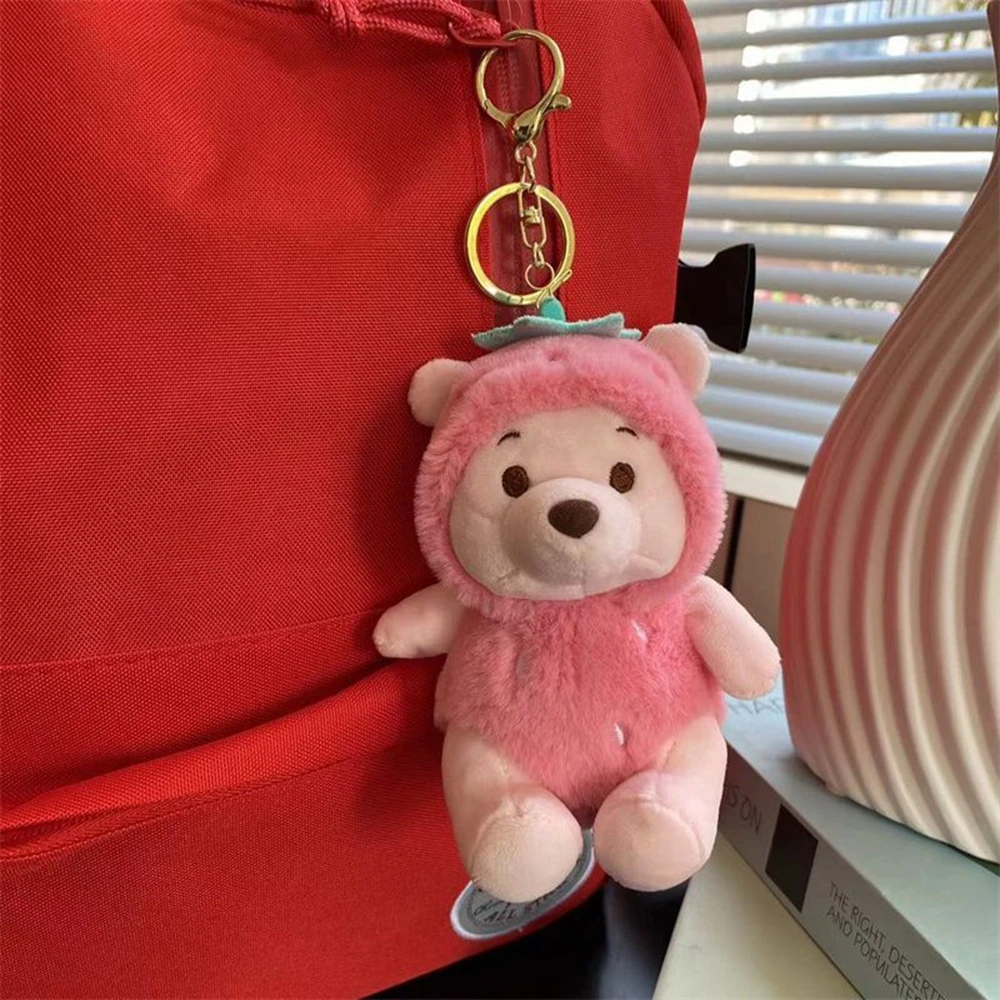 Llavero con colgante de oso de 16CM, juguete de felpa, bolso escolar, monedero, colgante de pareja de moda, accesorios de estilo multicolor