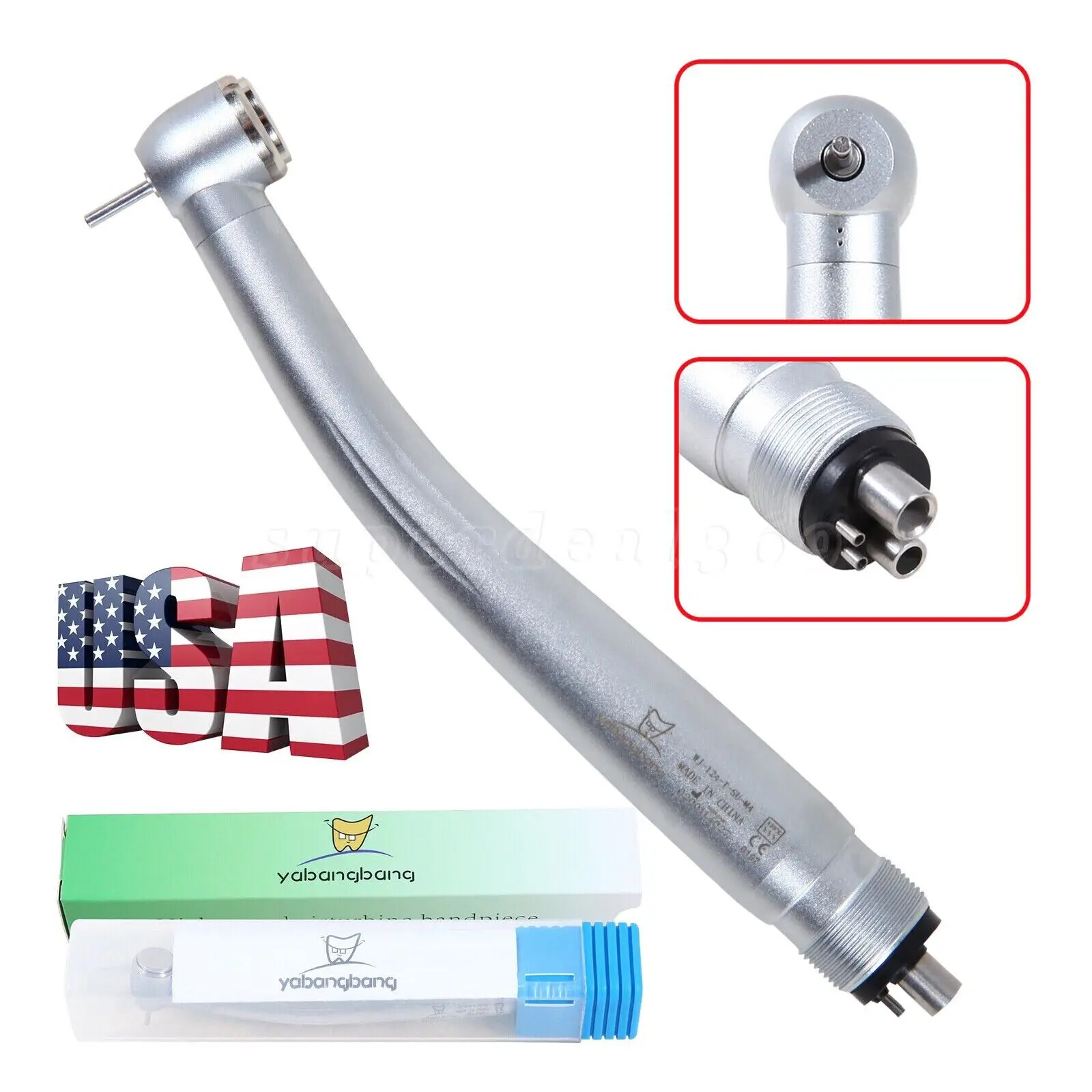 Gerador E De Fibra Óptica Dental Handpiece De Alta Velocidade, Ajuste De Turbina De Cabeça Grande, Nsk Pana Max, LED, Sem LED, 2, 4 Buracos