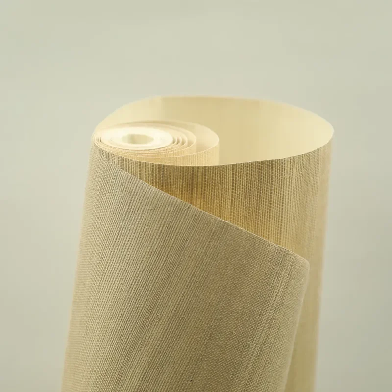 2024 New Design Natural Color Chinese Style Wallcovering Home Sisal Grasscloth Wallpaper for House Decor