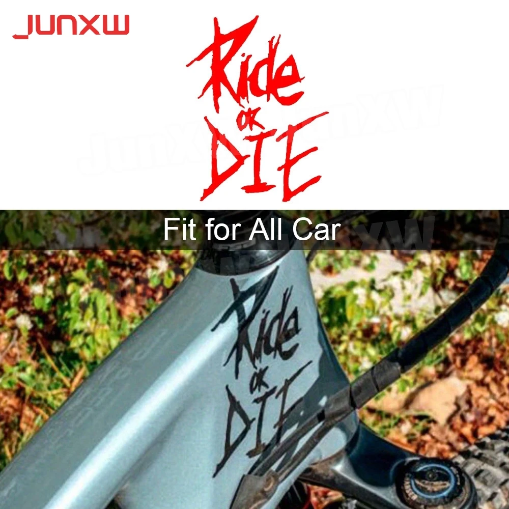 Bike Frame Sticker Ride Or Die Top Tube Sticker Bicycle Decals Decorative Frame Stickers Bike Stickers Bike Decal for All Car