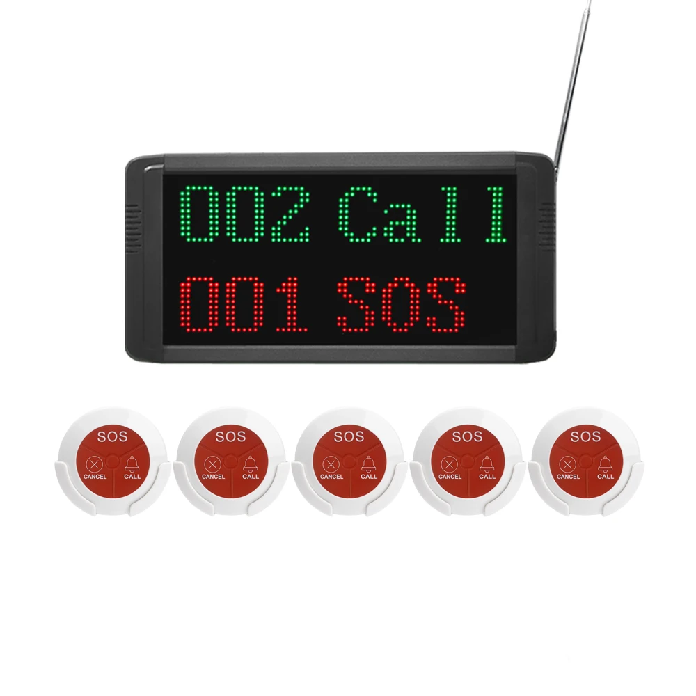 Wireless Calling System Button Receiver System For Church Nurse Bank Hotel Restaurant