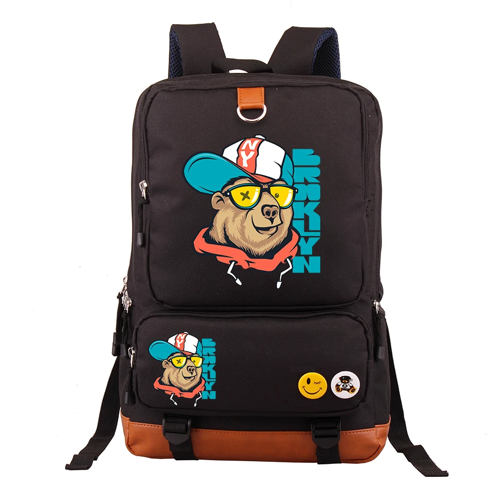 

2026 New Cartoon Dog Pattern Large Capacity Laptop Backpack Casual Business Travel Bag Student Double Shoulder Bag for Junior Hi