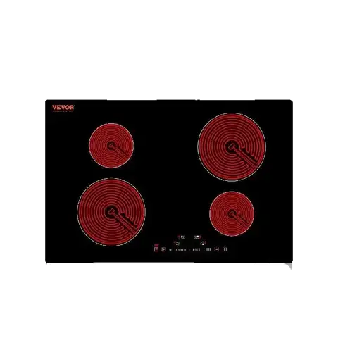 SucceBuy 2/4/5 Burners Built-in Induction Stove Top 12/24/30in Ceramic Glass Electric Cooktop For Household Commercial  Cooking